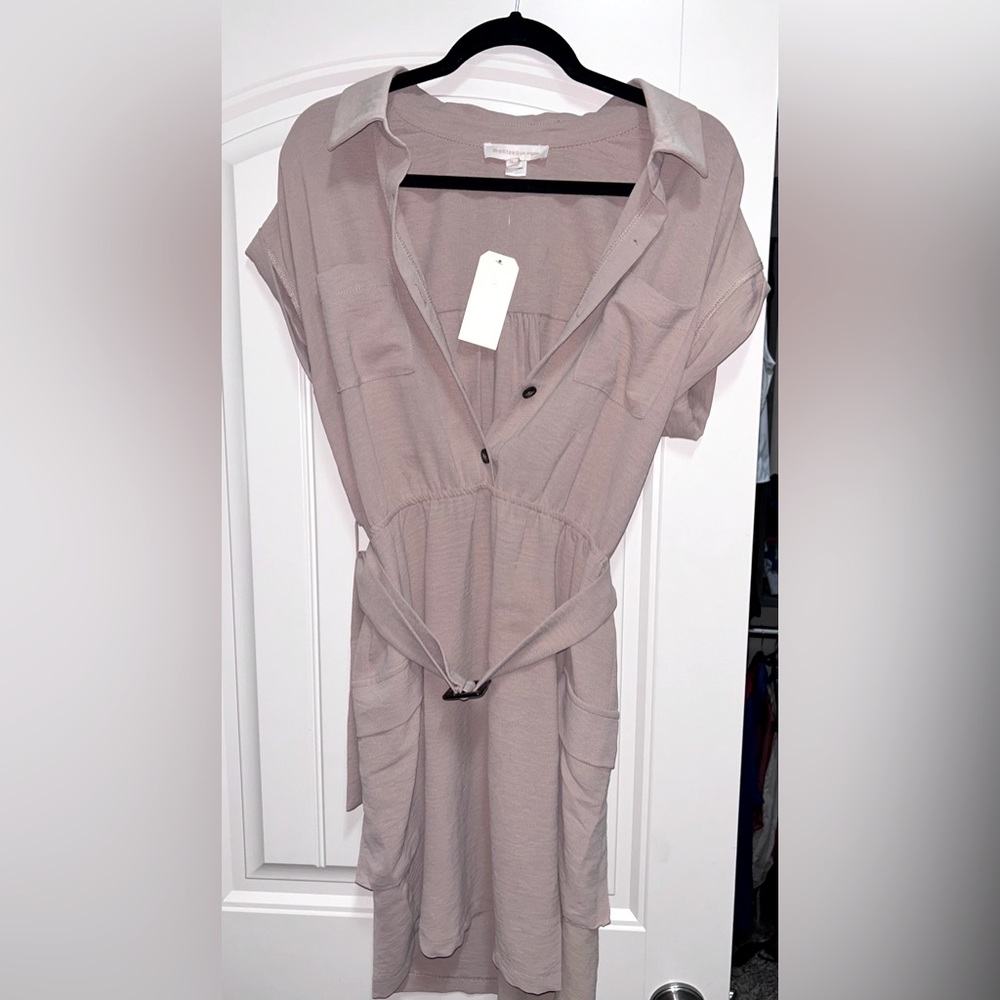 Monteau Los Angeles Tan 70s Style Dress